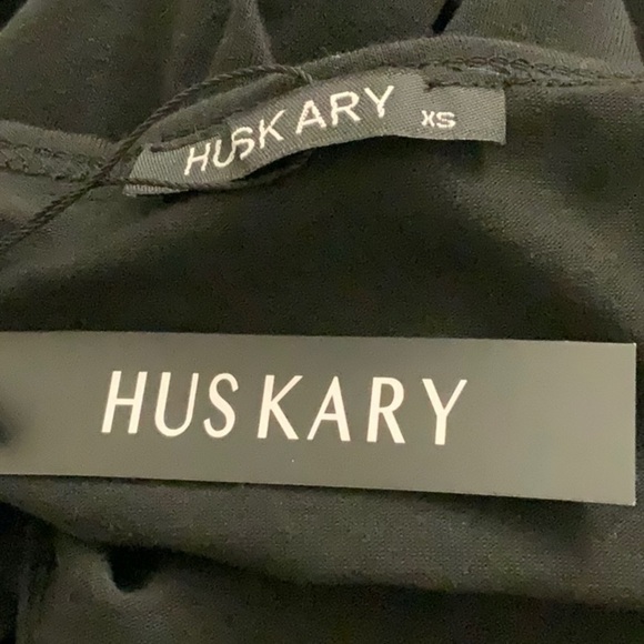 Huskary black slip dress with side splits. NWT. Size XS - Picture 5 of 6